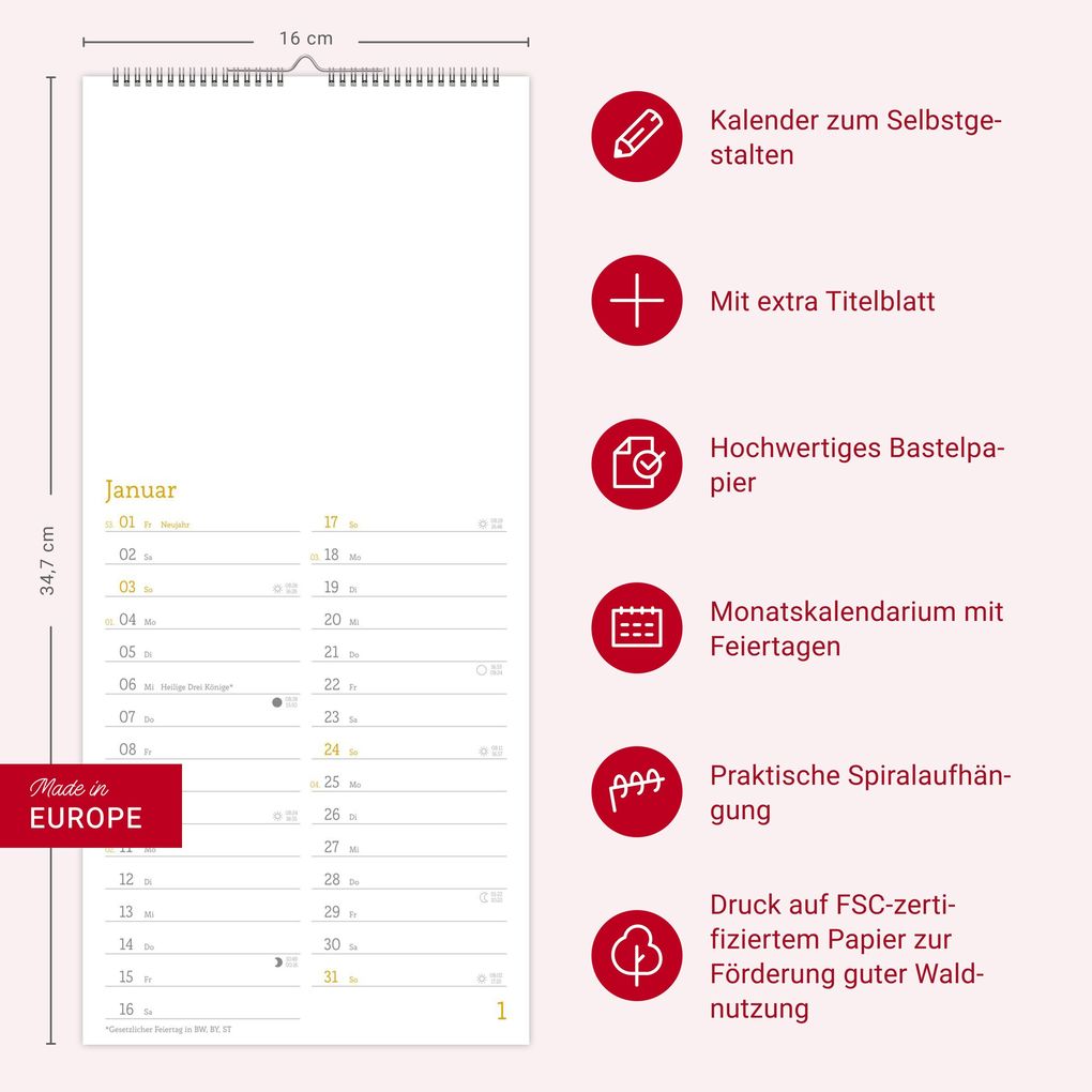 Weitere Ansicht: Kalender zum Selbstgestalten 2027