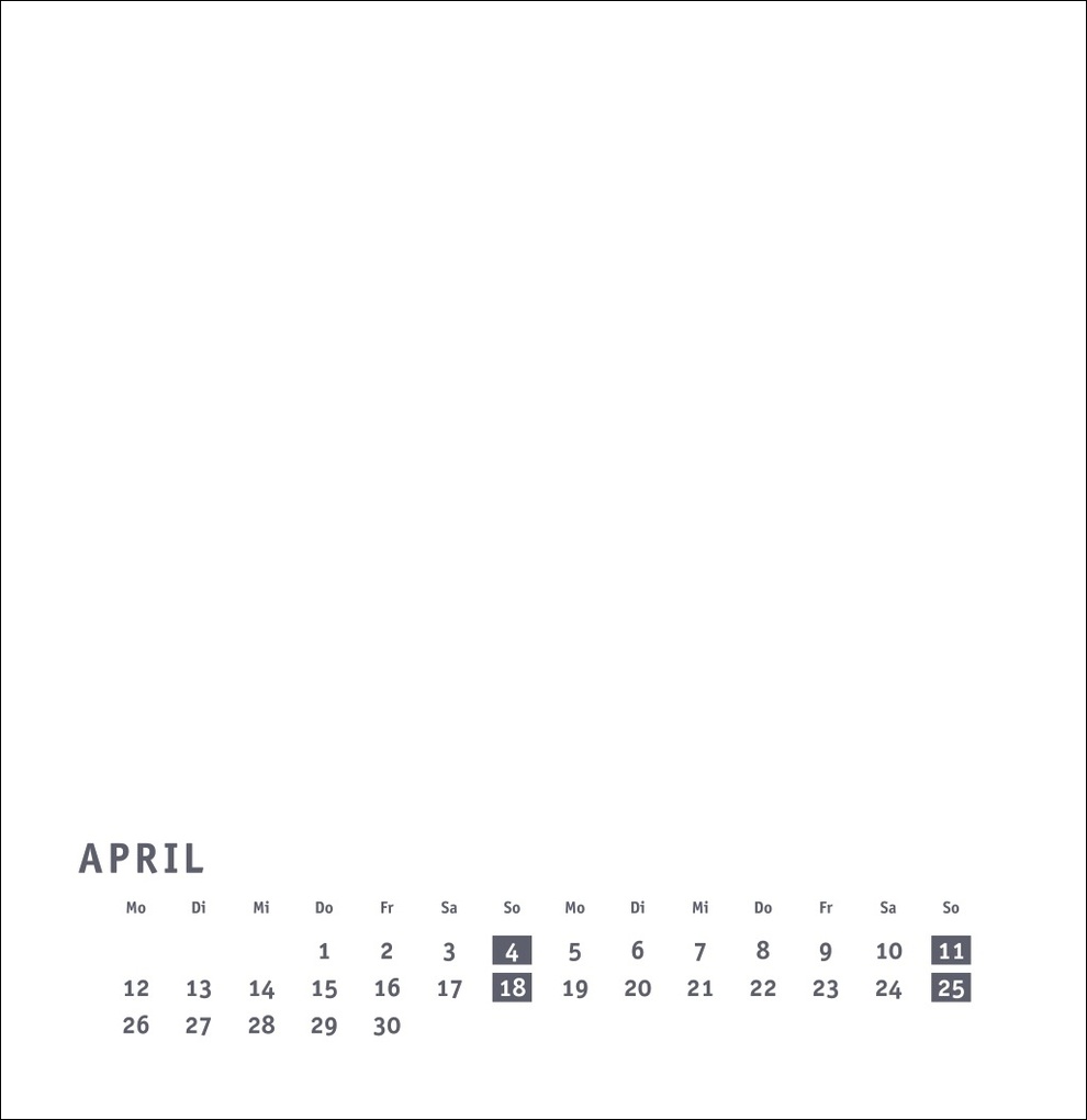 Weitere Ansicht: Premium-Bastelkalender weiß groß 2027