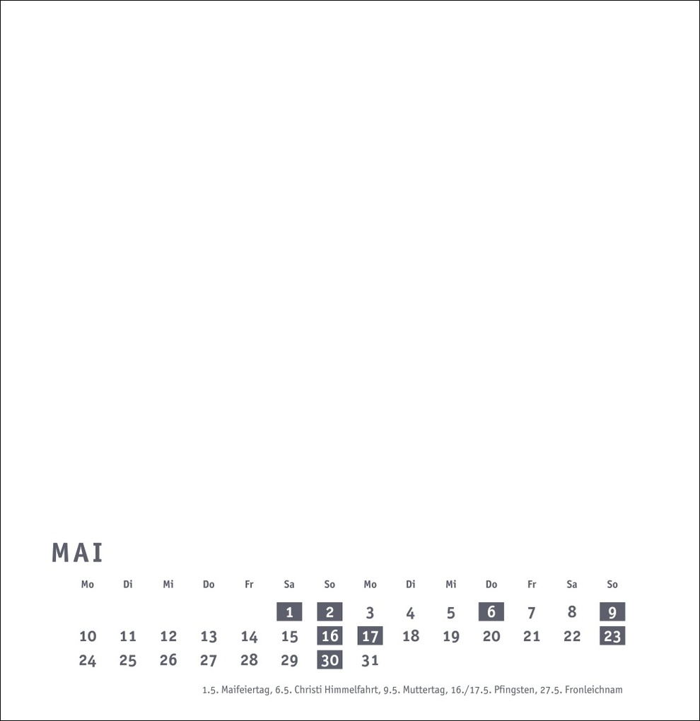 Weitere Ansicht: Premium-Bastelkalender weiß groß 2027