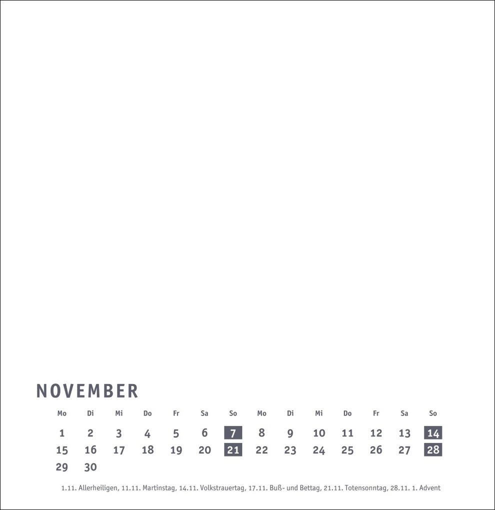 Weitere Ansicht: Premium-Bastelkalender weiß groß 2027