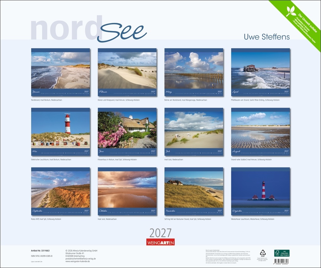 Weitere Ansicht: Nordsee Kalender 2027