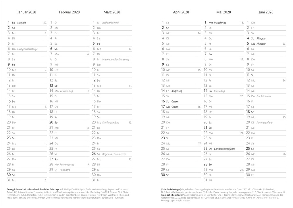 Weitere Ansicht: Kalenderbuch A6 grün 2027