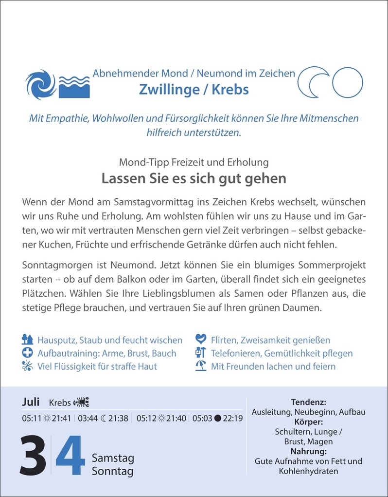 Weitere Ansicht: Leben mit dem Mond Tagesabreißkalender 2027 - Praktische Tipps Tag für Tag | Beatrix Braukmüller