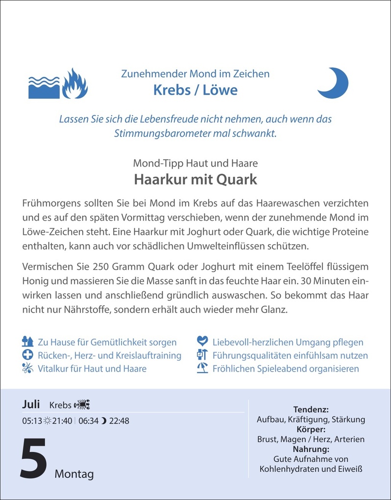 Weitere Ansicht: Leben mit dem Mond Tagesabreißkalender 2027 - Praktische Tipps Tag für Tag | Beatrix Braukmüller