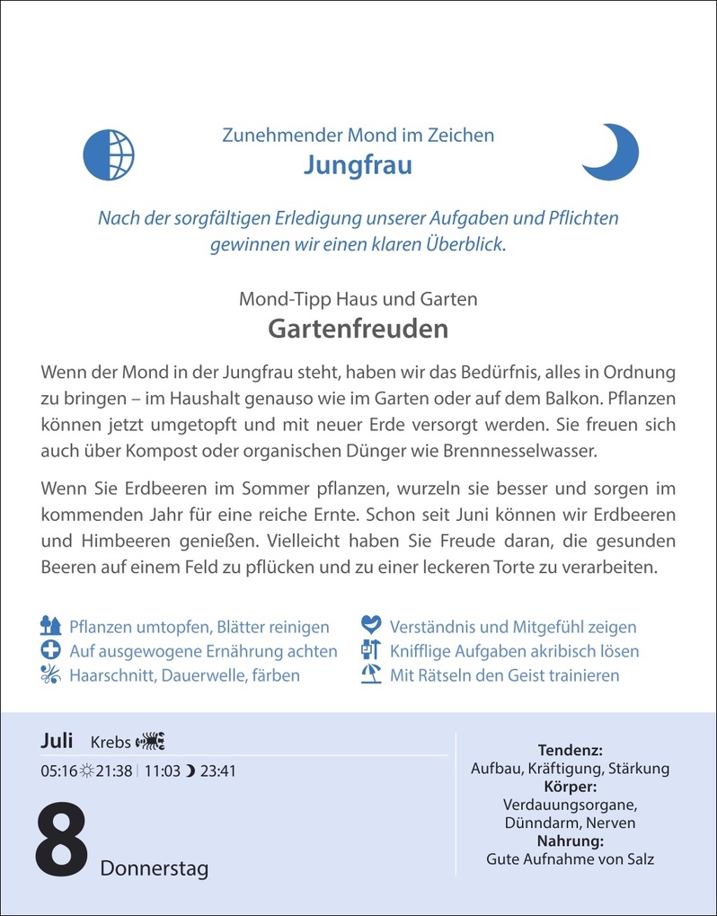 Weitere Ansicht: Leben mit dem Mond Tagesabreißkalender 2027 - Praktische Tipps Tag für Tag | Beatrix Braukmüller