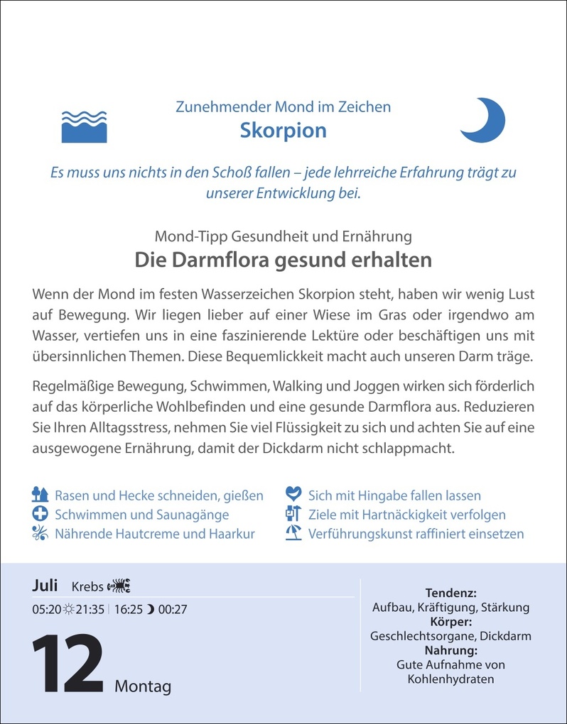 Weitere Ansicht: Leben mit dem Mond Tagesabreißkalender 2027 - Praktische Tipps Tag für Tag | Beatrix Braukmüller