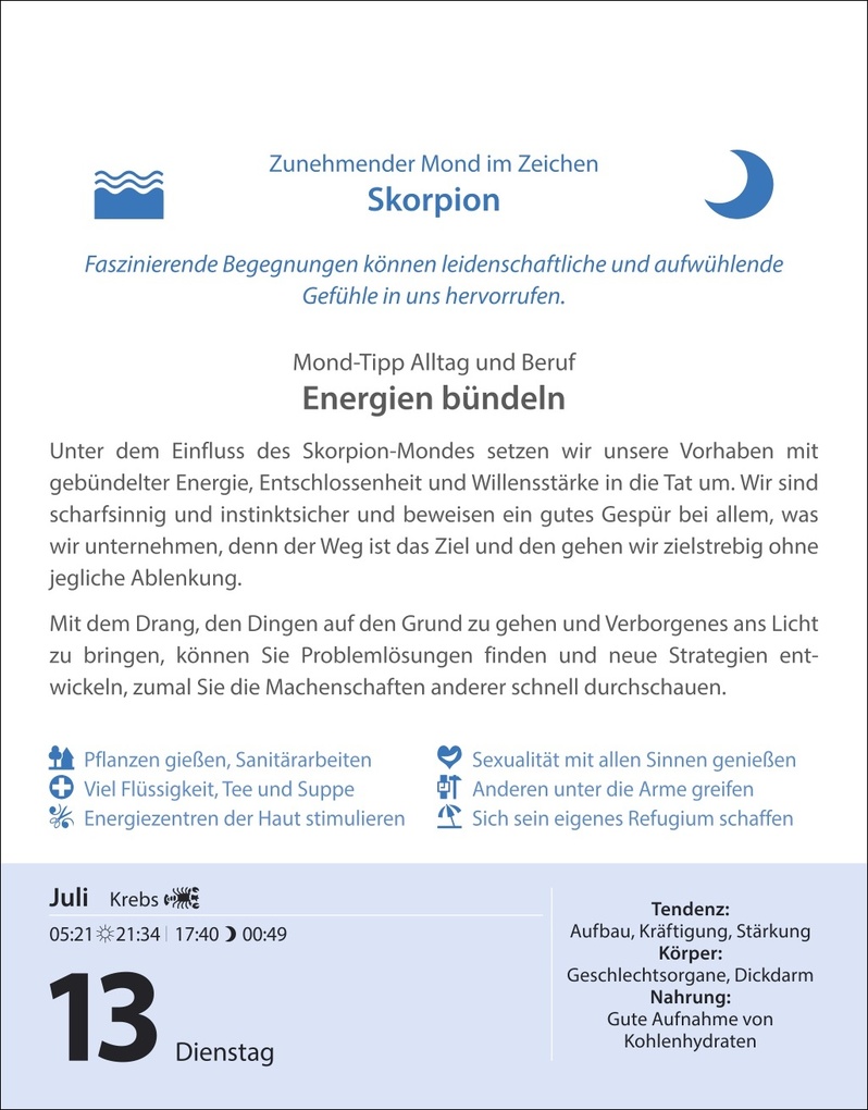 Weitere Ansicht: Leben mit dem Mond Tagesabreißkalender 2027 - Praktische Tipps Tag für Tag | Beatrix Braukmüller