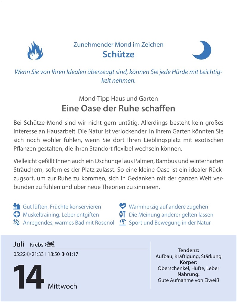 Weitere Ansicht: Leben mit dem Mond Tagesabreißkalender 2027 - Praktische Tipps Tag für Tag | Beatrix Braukmüller