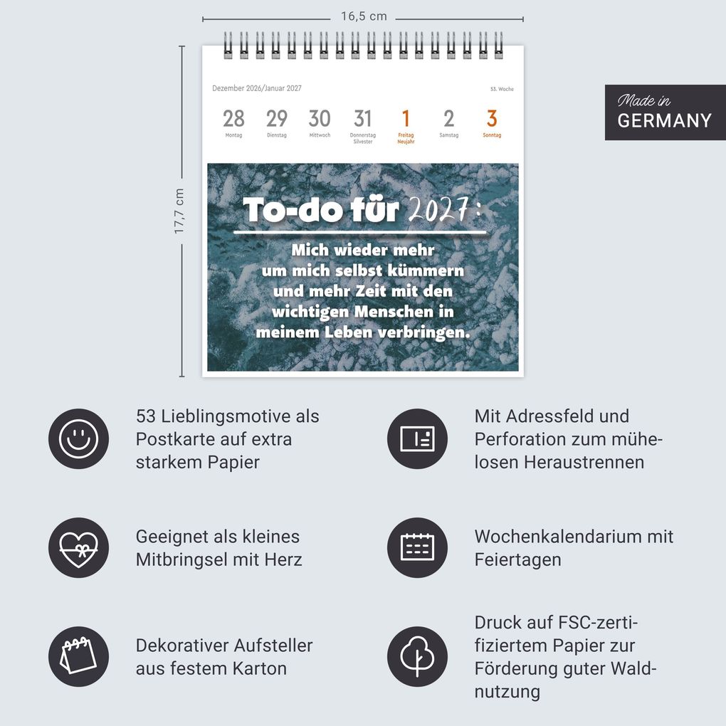 Weitere Ansicht: Visual Statements Premium-Postkartenkalender 2027
