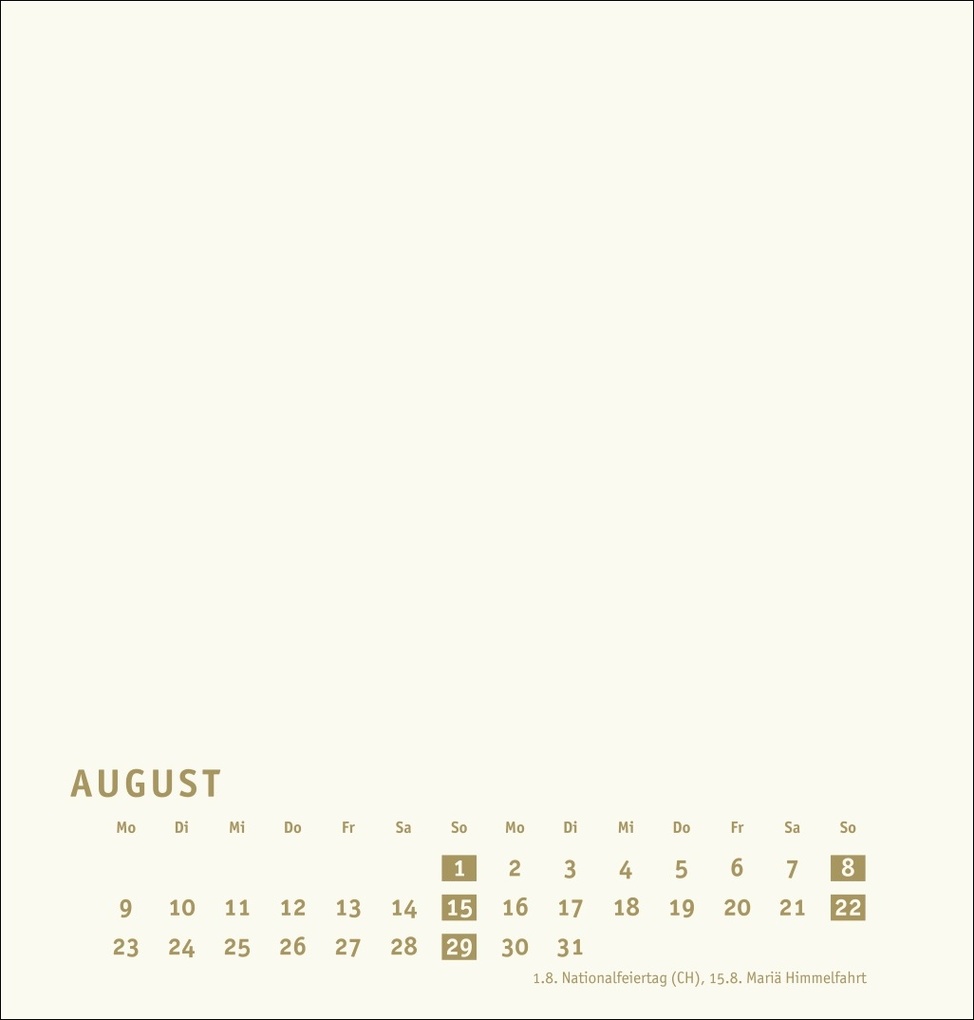 Weitere Ansicht: Premium-Bastelkalender gold mittel 2027