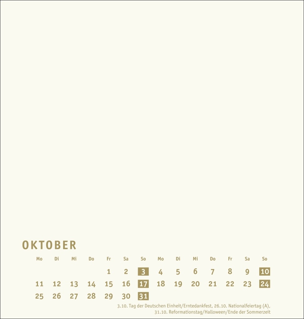 Weitere Ansicht: Premium-Bastelkalender gold mittel 2027