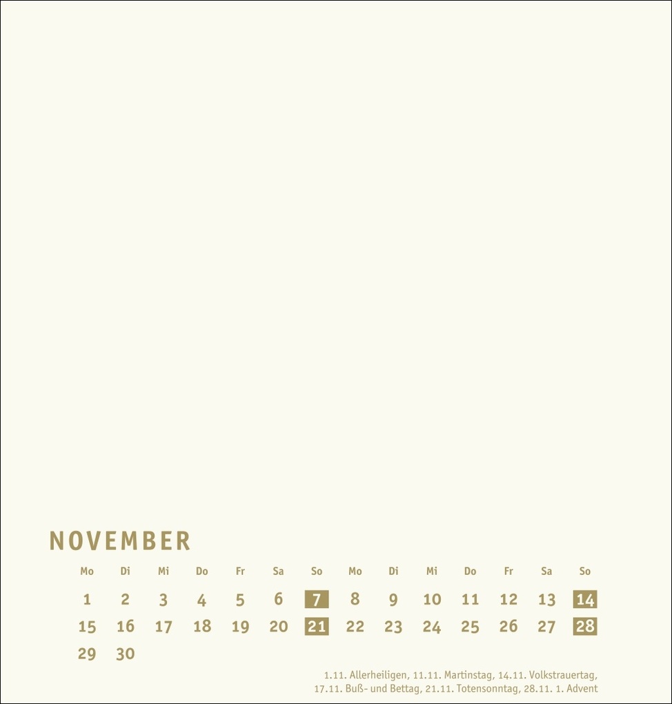 Weitere Ansicht: Premium-Bastelkalender gold mittel 2027