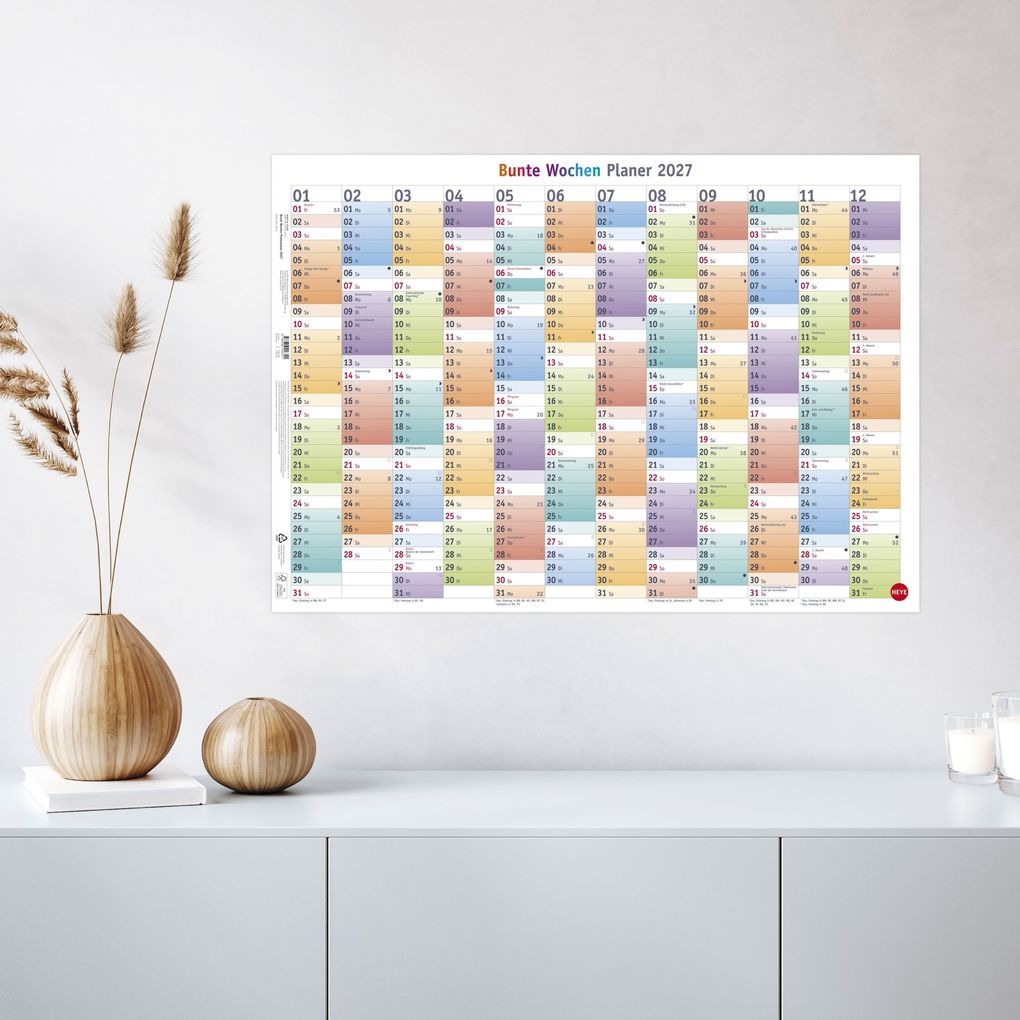 Weitere Ansicht: Bunte Wochen Posterplaner 2027