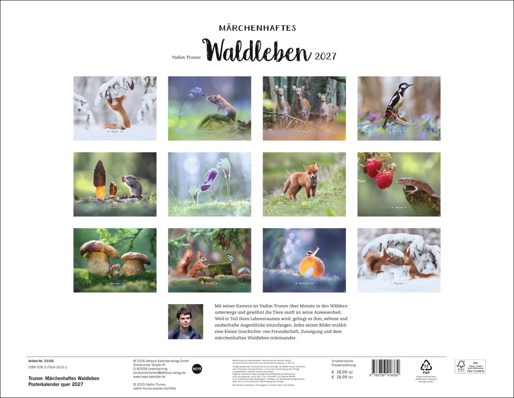 Weitere Ansicht: Vadim Trunov: Märchenhaftes Waldleben Posterkalender 2027