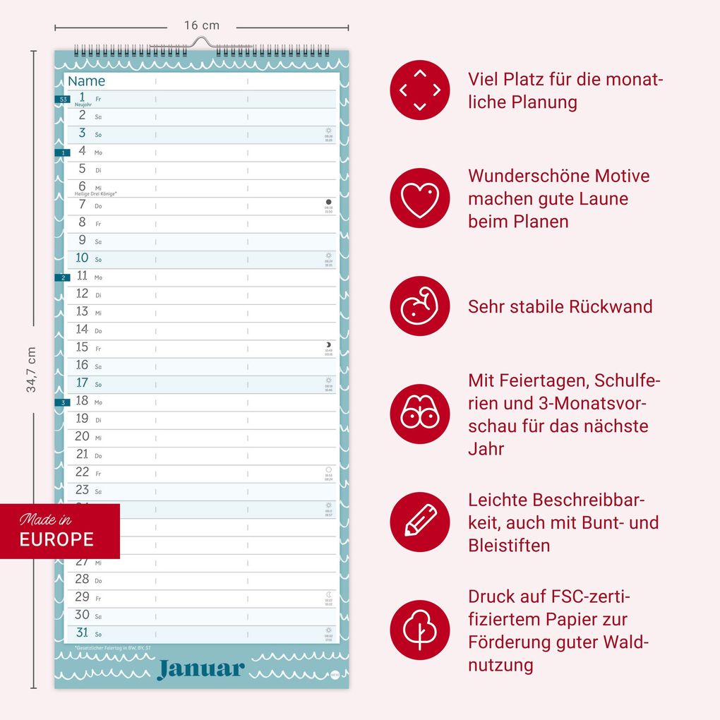 Weitere Ansicht: Deko-Slimplaner Happy Times 2027