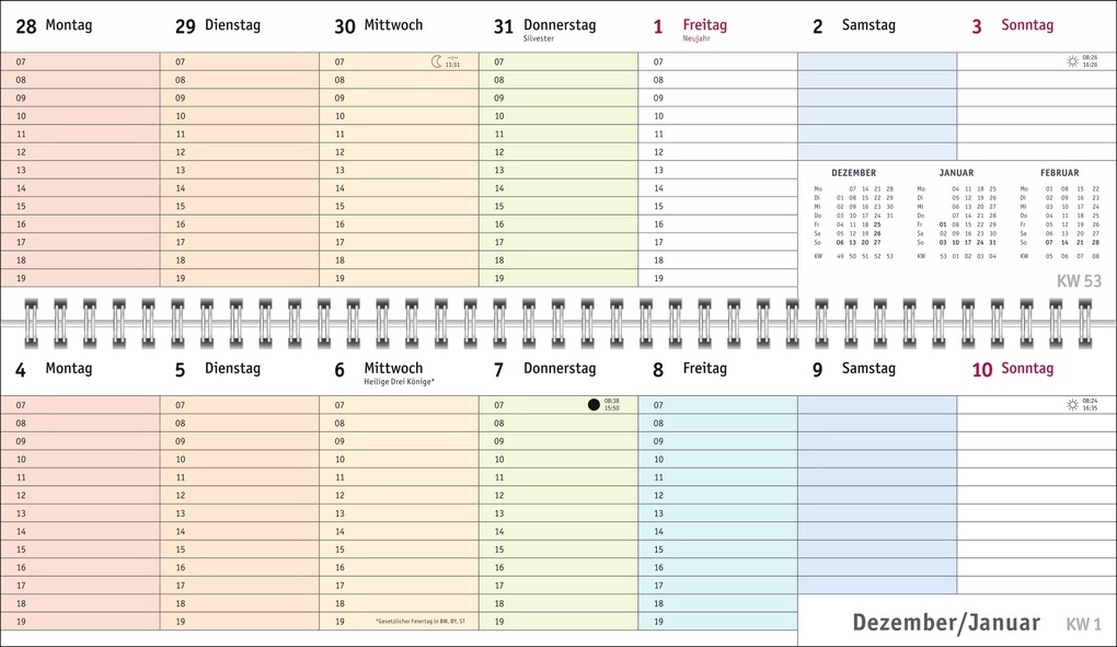 Weitere Ansicht: Bunte Wochen Wochenquerplaner 2027