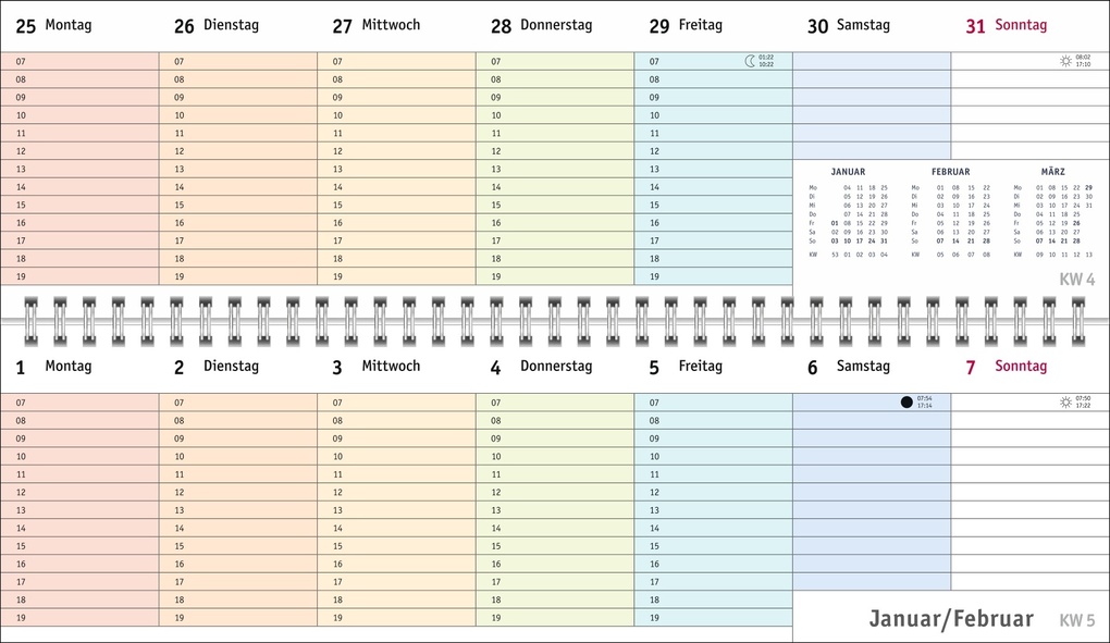 Weitere Ansicht: Bunte Wochen Wochenquerplaner 2027
