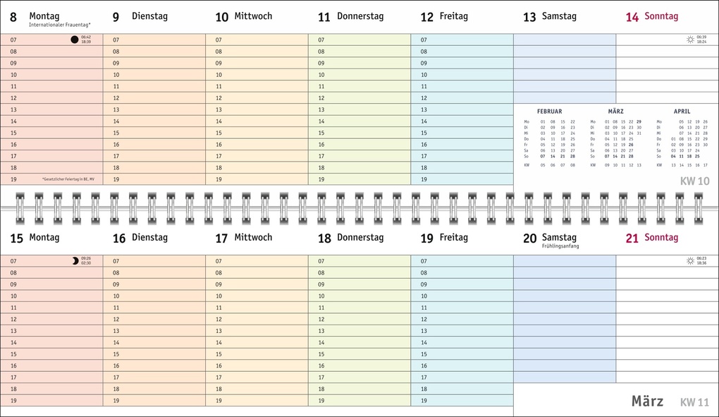 Weitere Ansicht: Bunte Wochen Wochenquerplaner 2027