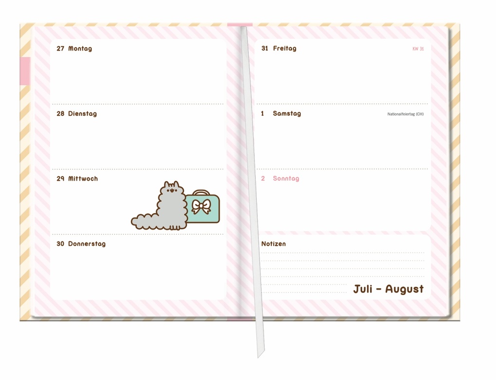 Weitere Ansicht: Pusheen 17-Monats-Kalenderbuch A5 2027 - 17 Monate. Von August 2026 bis Dezember 2027