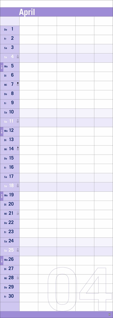 Weitere Ansicht: Allround-Familienplaner Vertical Kalender 2027