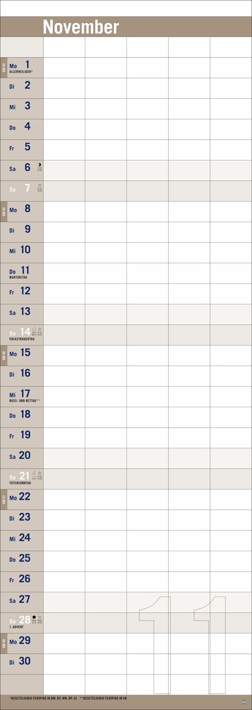 Weitere Ansicht: Allround-Familienplaner Vertical Kalender 2027