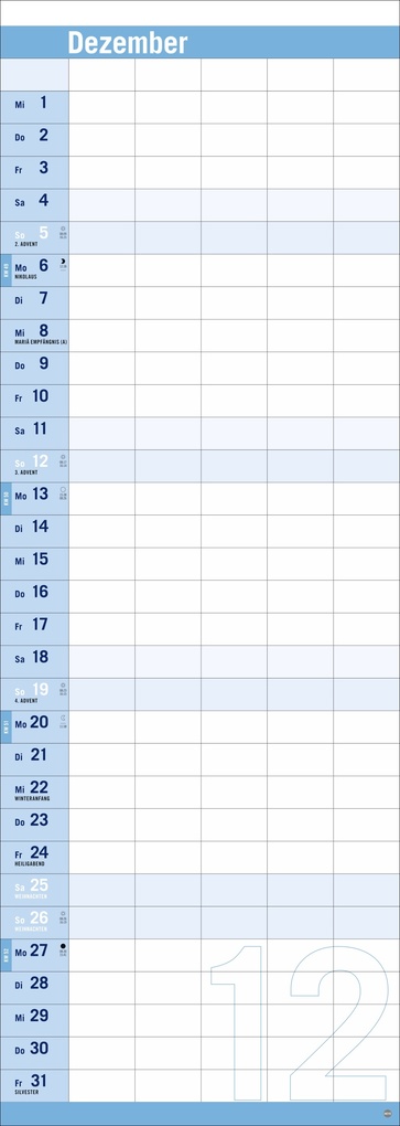 Weitere Ansicht: Allround-Familienplaner Vertical Kalender 2027