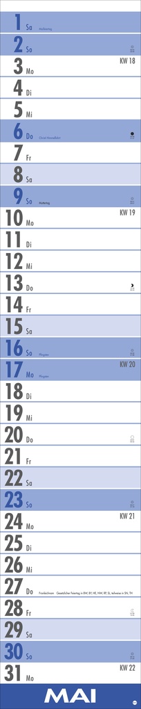 Weitere Ansicht: Supermemo Kalender 2027