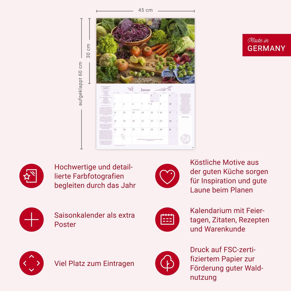 Weitere Ansicht: Küchenkalender Broschur XL 2027