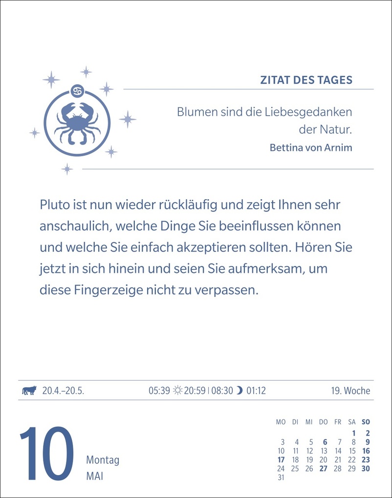 Weitere Ansicht: Krebs Sternzeichenkalender 2027 - Tagesabreißkalender - Ihr Horoskop für jeden Tag | Robert Satorius
