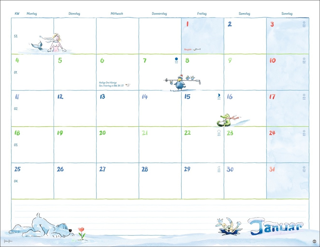 Weitere Ansicht: Helme Heine: Monatsplaner 2027 | Helme Heine