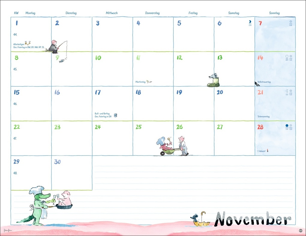 Weitere Ansicht: Helme Heine: Monatsplaner 2027 | Helme Heine