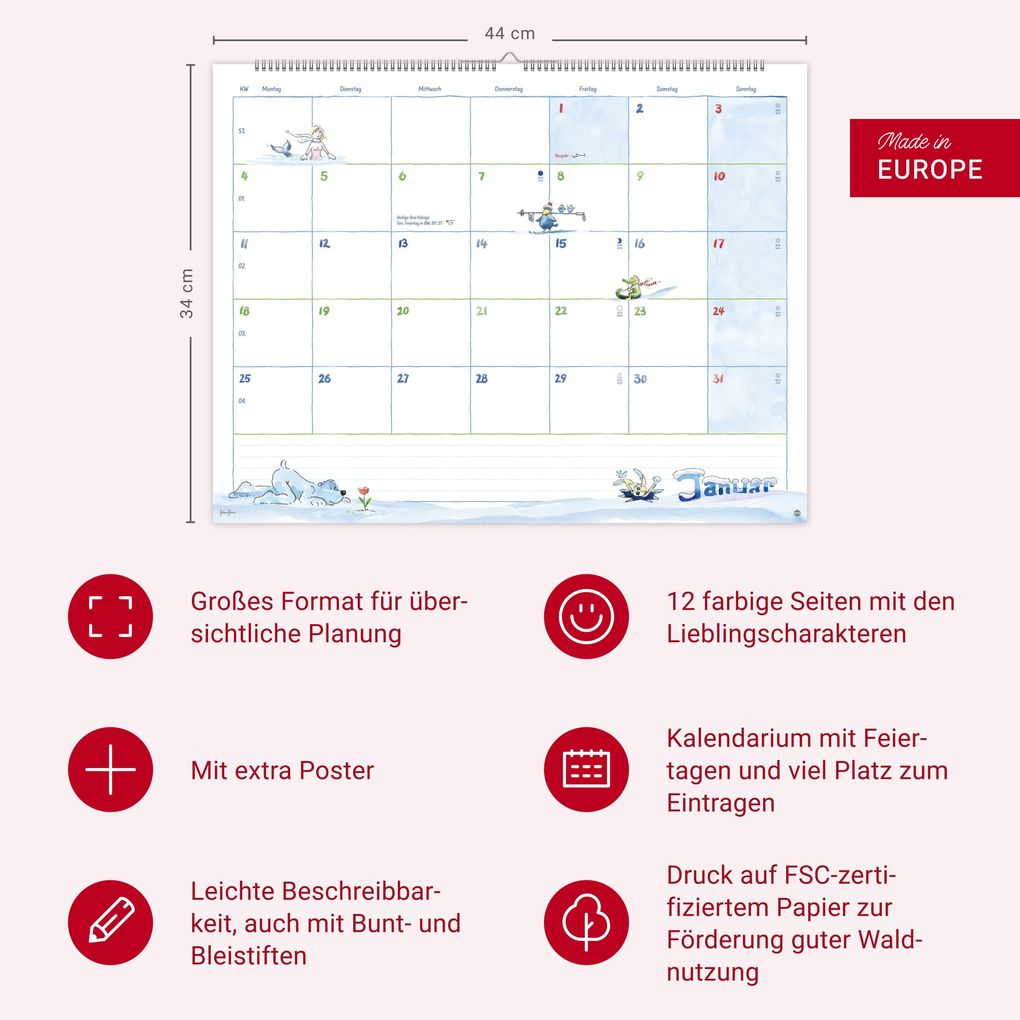 Weitere Ansicht: Helme Heine: Monatsplaner 2027 | Helme Heine