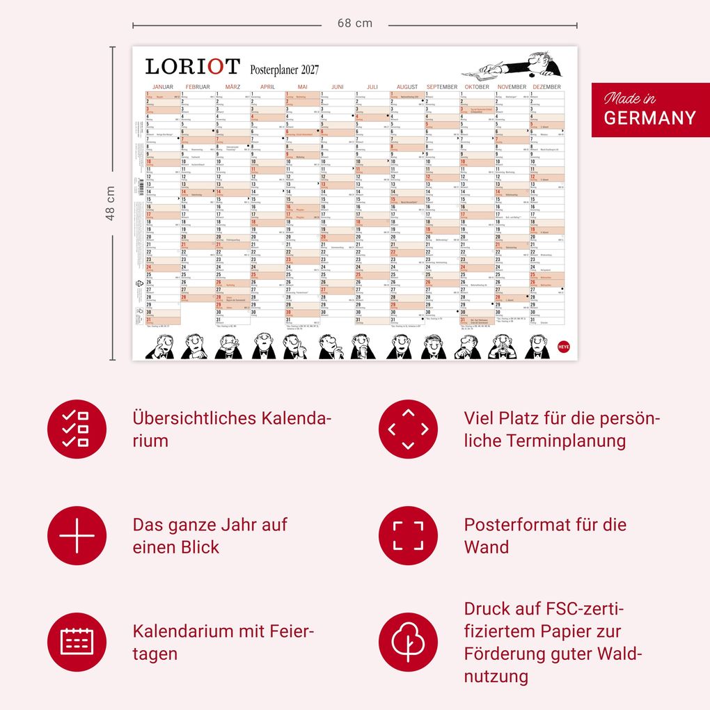 Weitere Ansicht: Loriot Posterplaner 2027 | Loriot