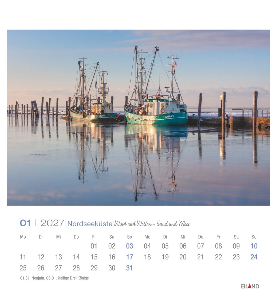 Weitere Ansicht: Nordseeküste Postkartenkalender 2027 - Wind und Wellen - Sand und Meer