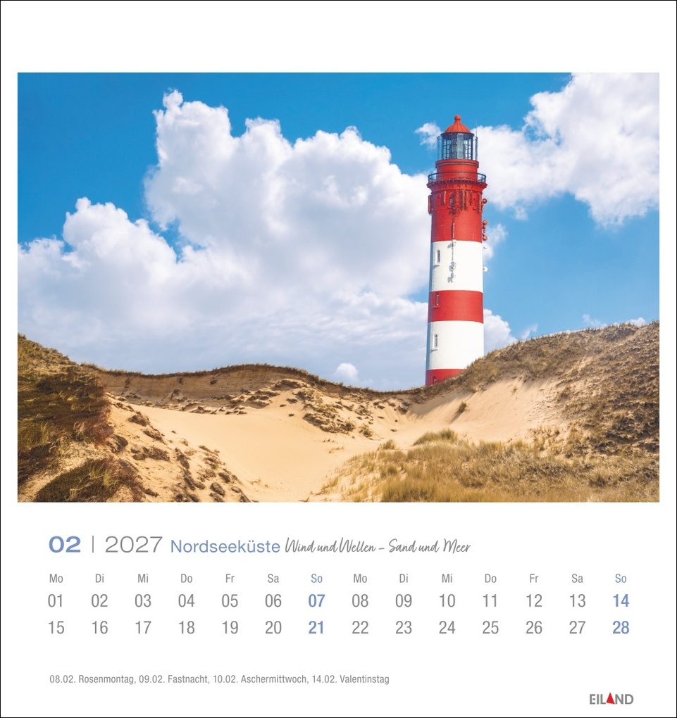 Weitere Ansicht: Nordseeküste Postkartenkalender 2027 - Wind und Wellen - Sand und Meer