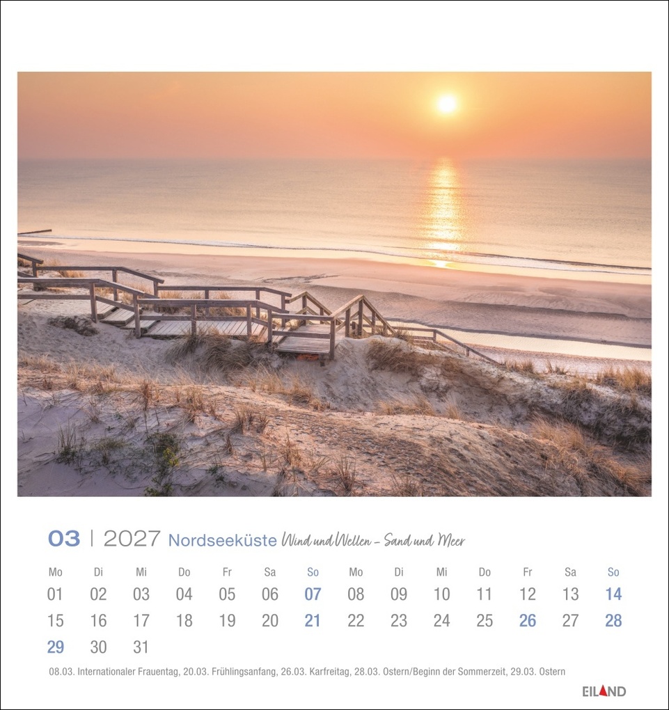 Weitere Ansicht: Nordseeküste Postkartenkalender 2027 - Wind und Wellen - Sand und Meer