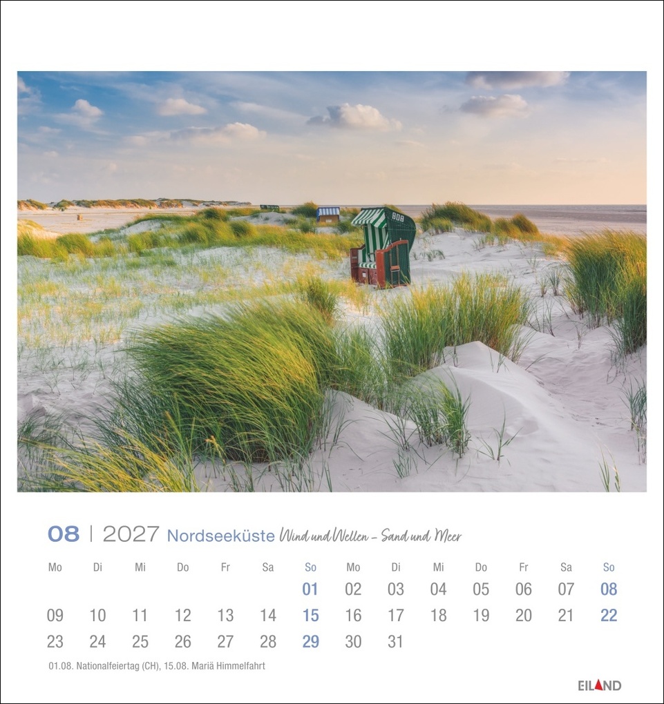 Weitere Ansicht: Nordseeküste Postkartenkalender 2027 - Wind und Wellen - Sand und Meer