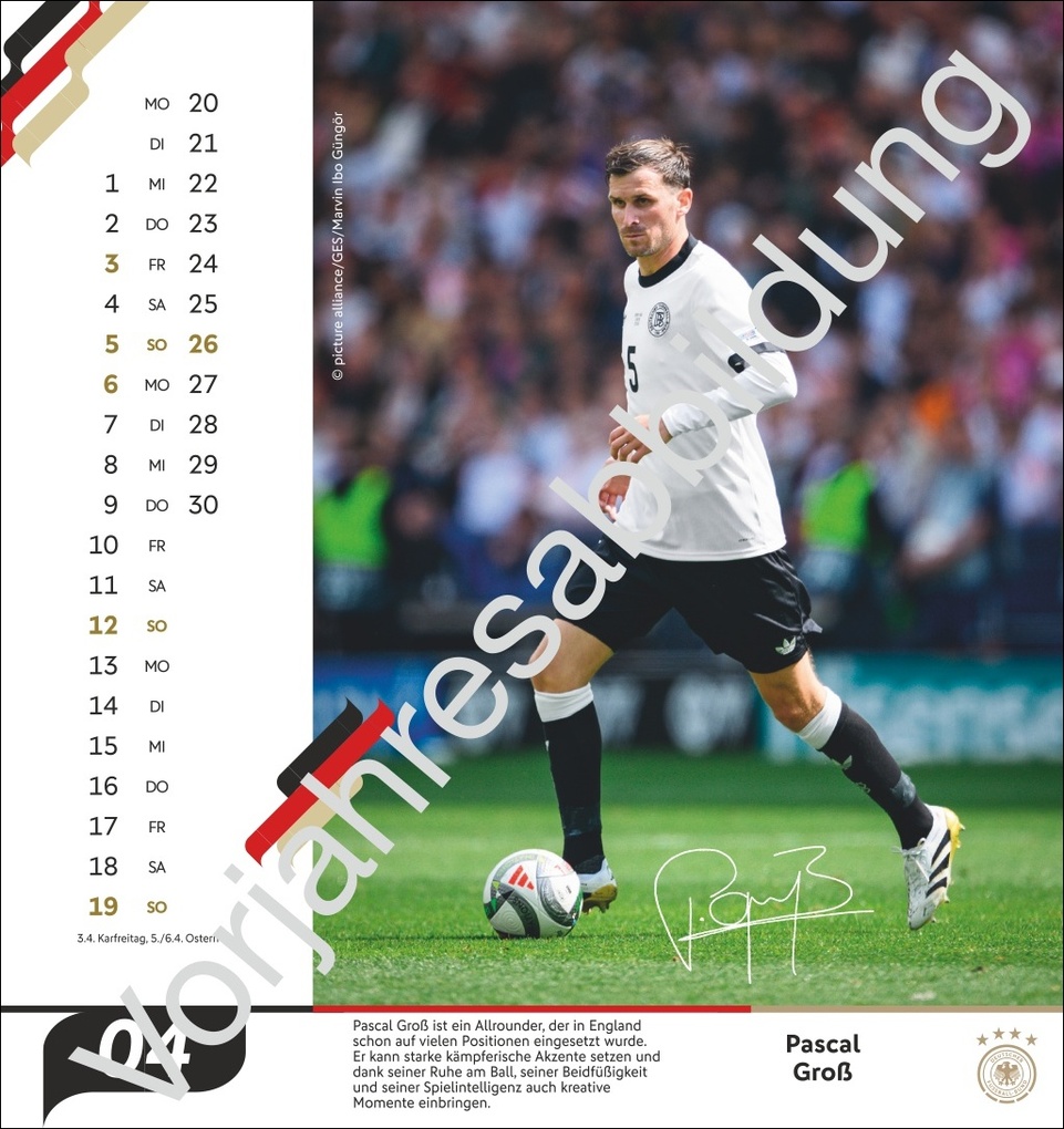 Weitere Ansicht: DFB Männer Postkartenkalender 2027
