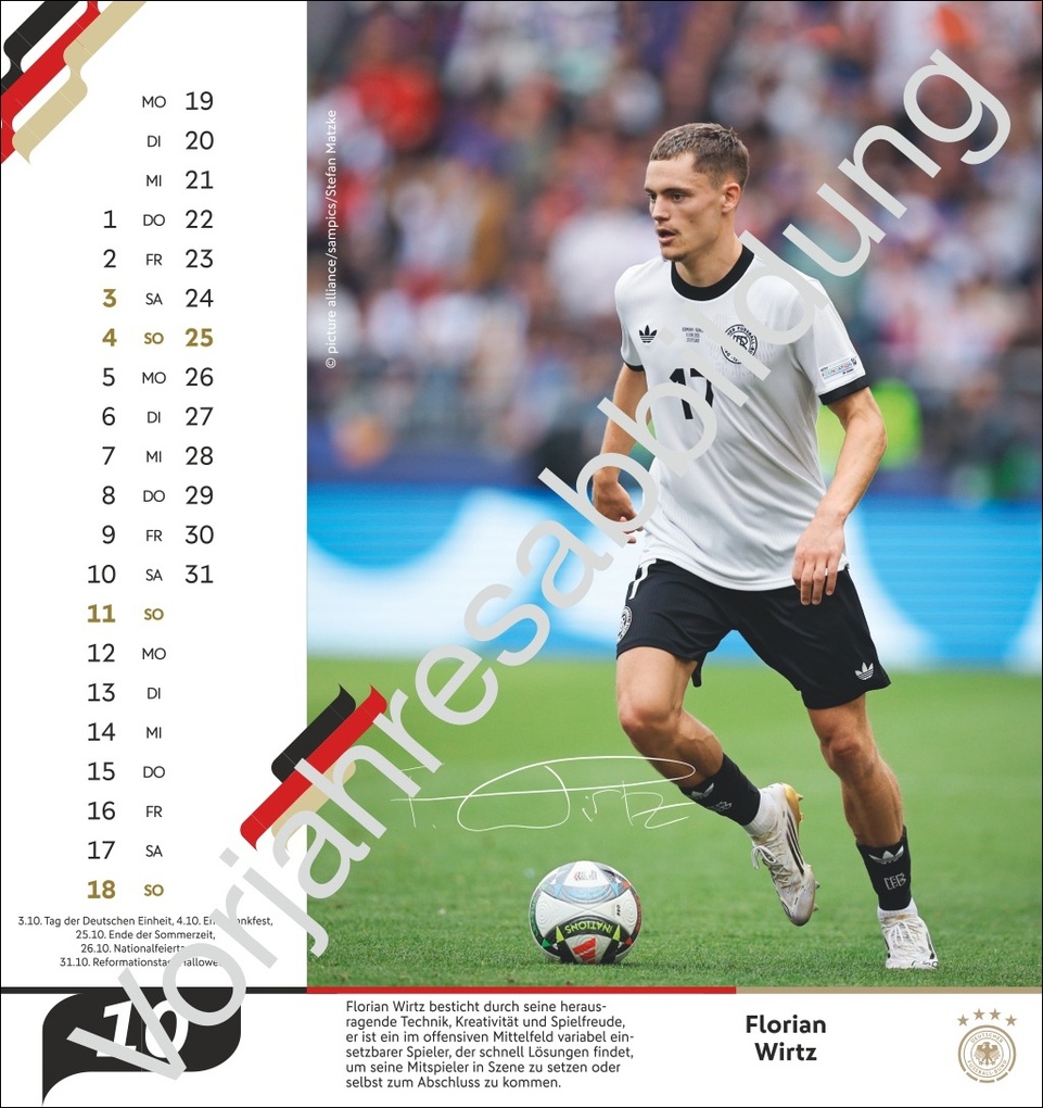 Weitere Ansicht: DFB Männer Postkartenkalender 2027