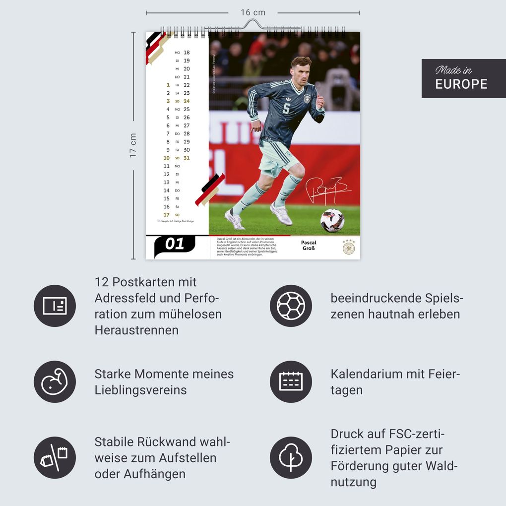 Weitere Ansicht: DFB Männer Postkartenkalender 2027