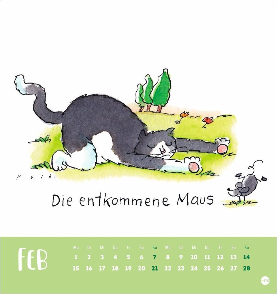 Weitere Ansicht: Puth Yoga für die Katz Postkartenkalender 2027 | Klaus Puth