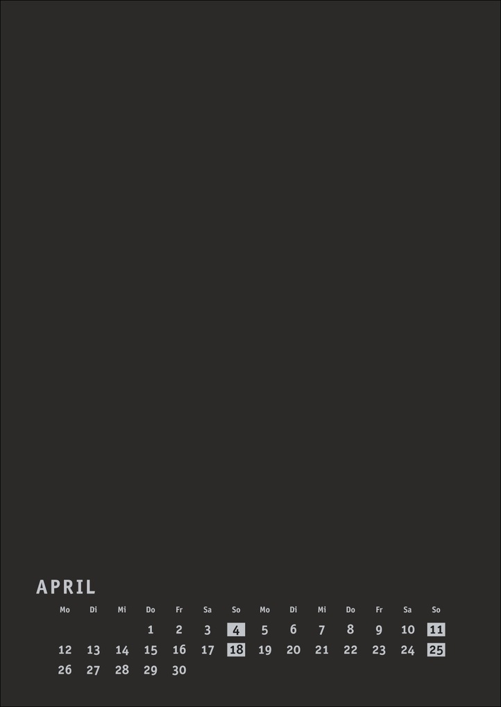 Weitere Ansicht: Premium-Bastelkalender schwarz A4 2027