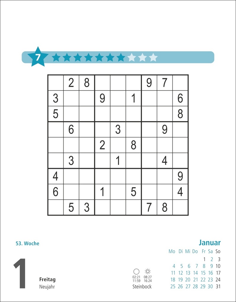 Weitere Ansicht: Stefan Heine Sudoku schwierig bis extrem Tagesabreißkalender 2027 | Stefan Heine