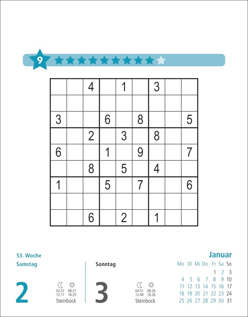 Weitere Ansicht: Stefan Heine Sudoku schwierig bis extrem Tagesabreißkalender 2027 | Stefan Heine