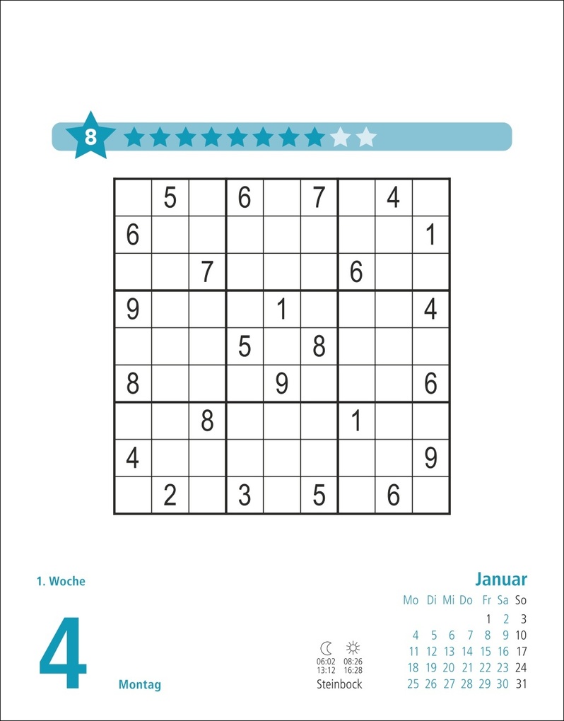 Weitere Ansicht: Stefan Heine Sudoku schwierig bis extrem Tagesabreißkalender 2027 | Stefan Heine