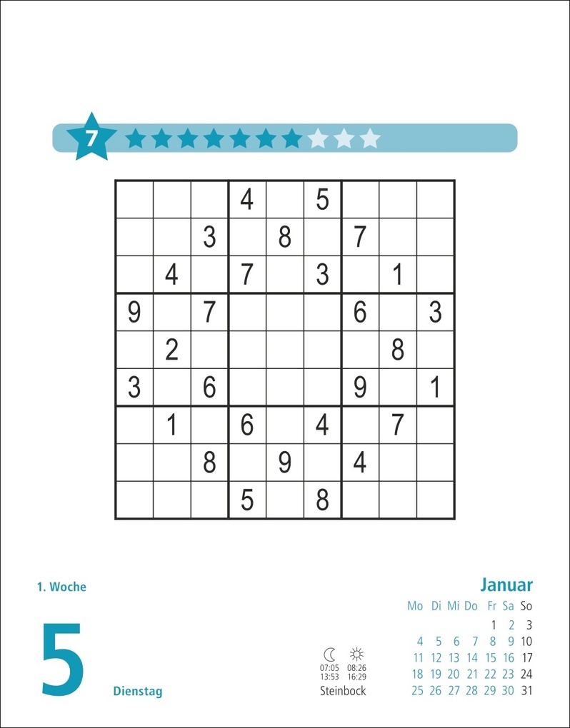 Weitere Ansicht: Stefan Heine Sudoku schwierig bis extrem Tagesabreißkalender 2027 | Stefan Heine