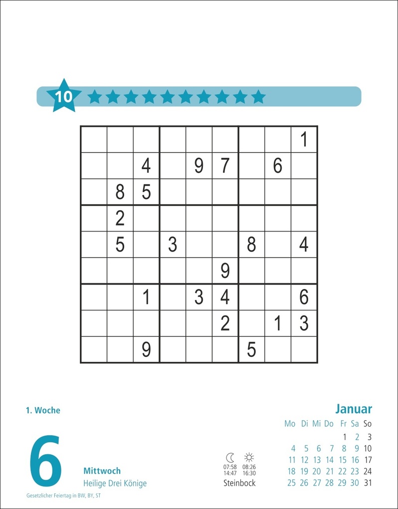 Weitere Ansicht: Stefan Heine Sudoku schwierig bis extrem Tagesabreißkalender 2027 | Stefan Heine