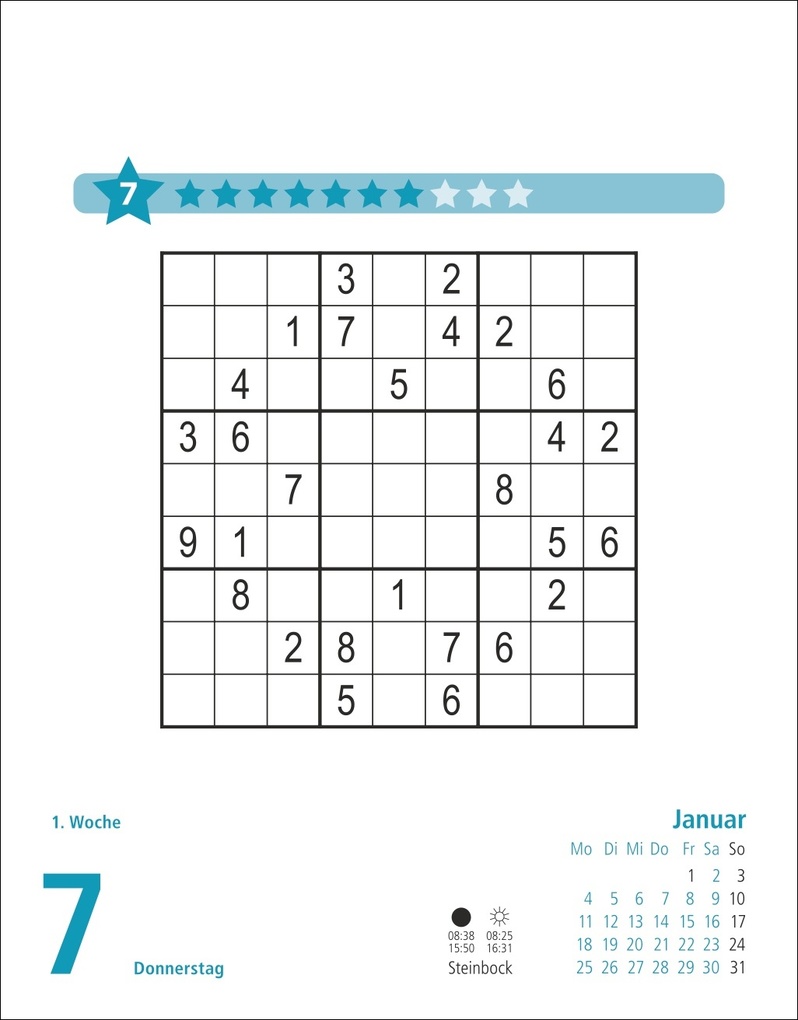 Weitere Ansicht: Stefan Heine Sudoku schwierig bis extrem Tagesabreißkalender 2027 | Stefan Heine