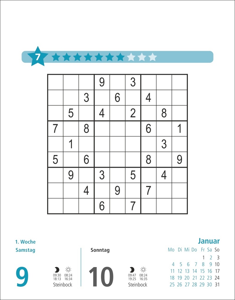 Weitere Ansicht: Stefan Heine Sudoku schwierig bis extrem Tagesabreißkalender 2027 | Stefan Heine