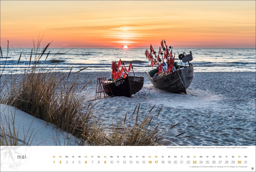 Weitere Ansicht: Ostsee Globetrotter Kalender 2027 - Von behaglichen Strandkörben und rauen Küsten